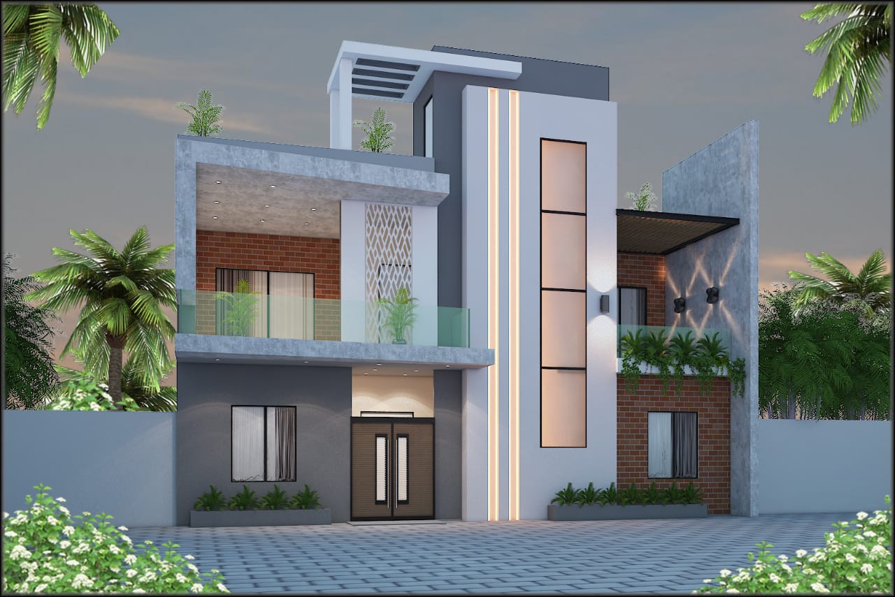 Bungalow front elevation2 - ArchYard