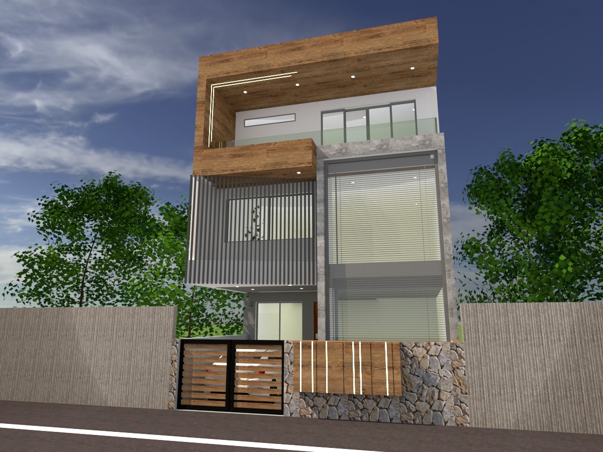 Bungalow front elevation4 - ArchYard