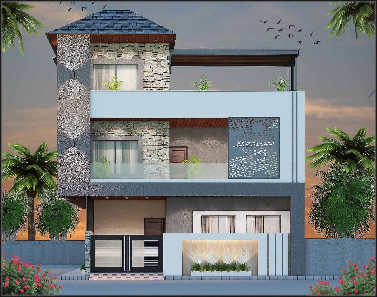Bungalow front elevation6 - ArchYard
